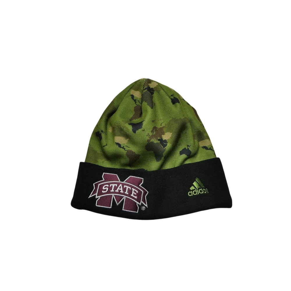 Mississippi State Bulldogs Hat Beanie‎ Mens One Size Camo NCAA Football Adidas